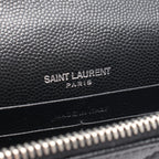 Saint Laurent Paris Shoulder Bag Monogram Envelope Black Leather Cassandra — view 4