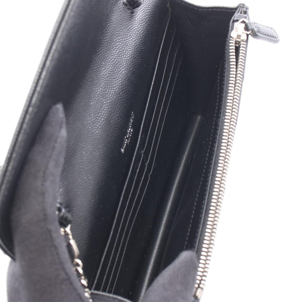 Saint Laurent Paris Shoulder Bag Monogram Envelope Black Leather Cassandra — view 3