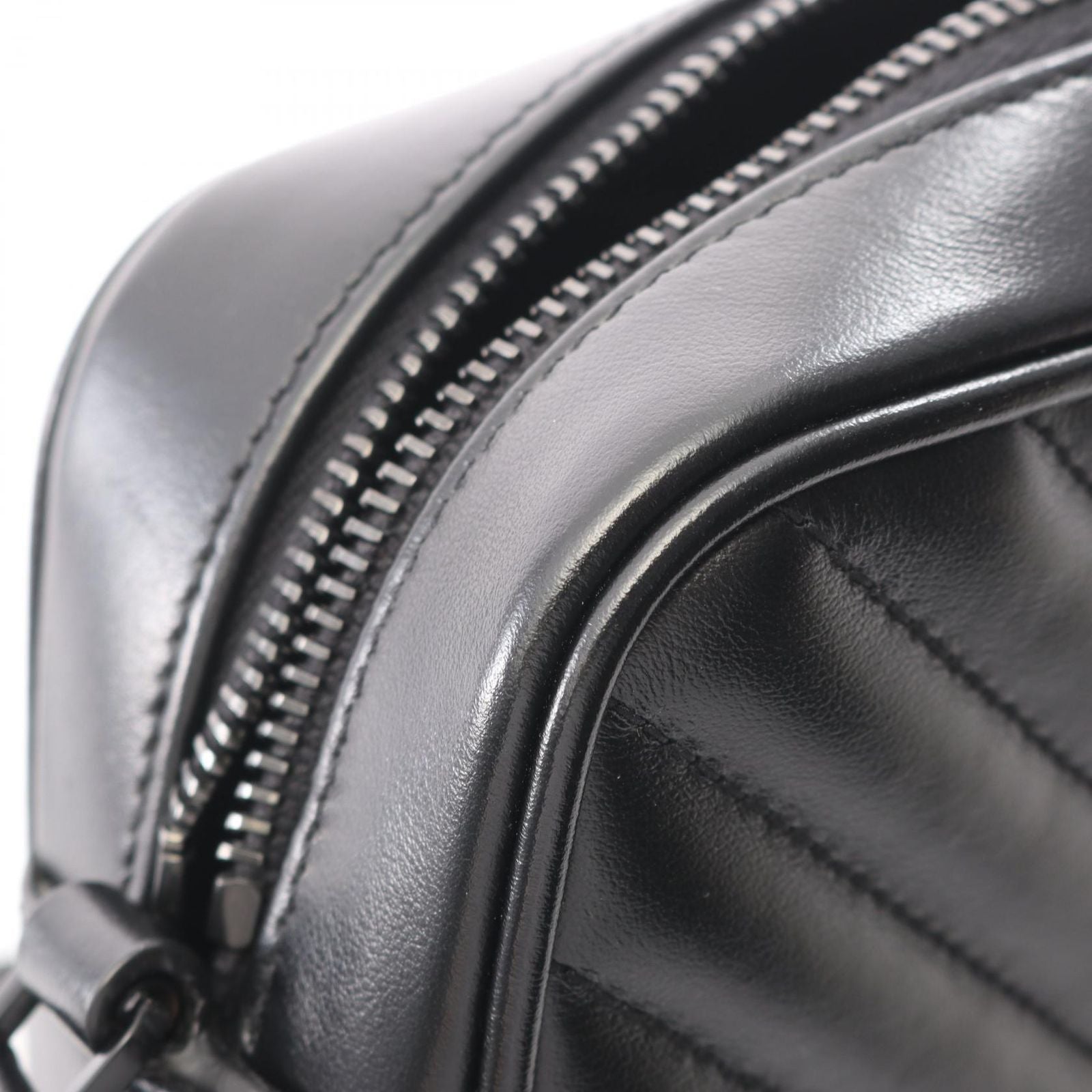 Saint Laurent Paris Shoulder Bag Lou Black Leather — view 7