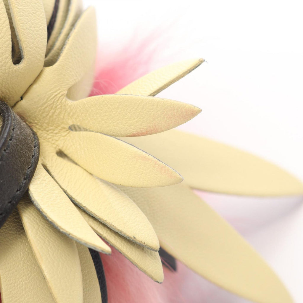 Fendi Charm Fruit Pink Yellow Black Leather Pineapple Bag — view 4