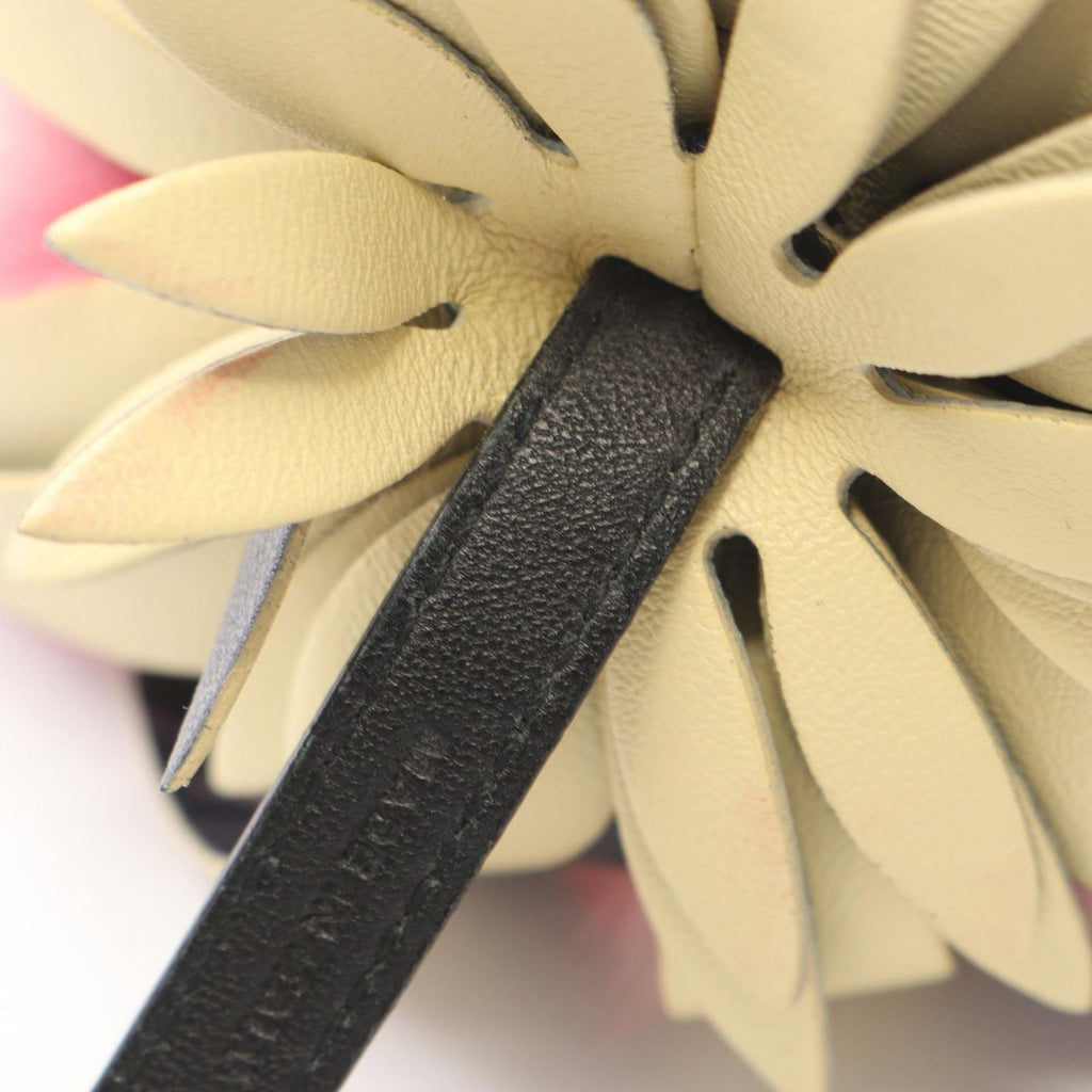 Fendi Charm Fruit Pink Yellow Black Leather Pineapple Bag — view 6