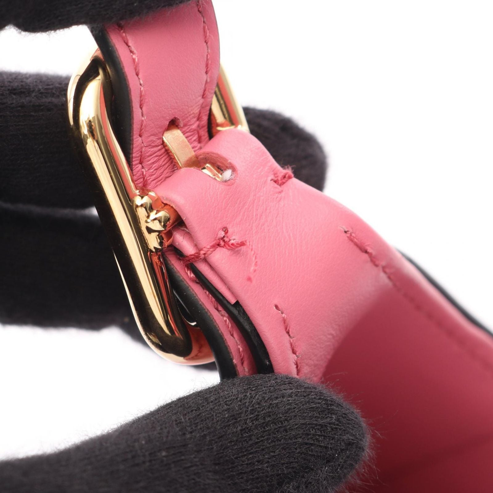 Prada Shoulder Bag Cles Pink Leather — view 5