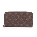 Louis Vuitton Round Wallet Zippy Monogram Rose Ballerine Canvas Leather