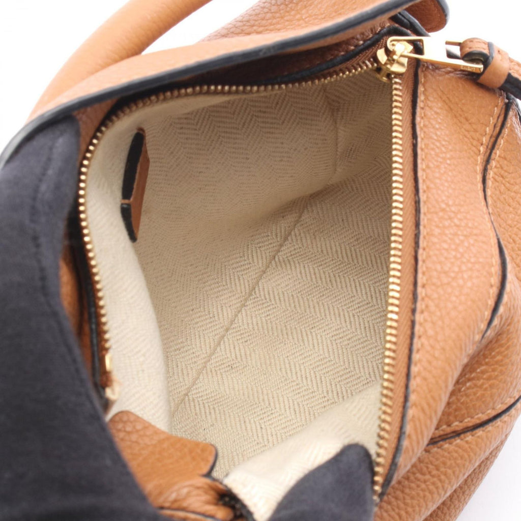 Loewe Puzzle Edge Mini 2-Way Brown Leather Bag — view 3