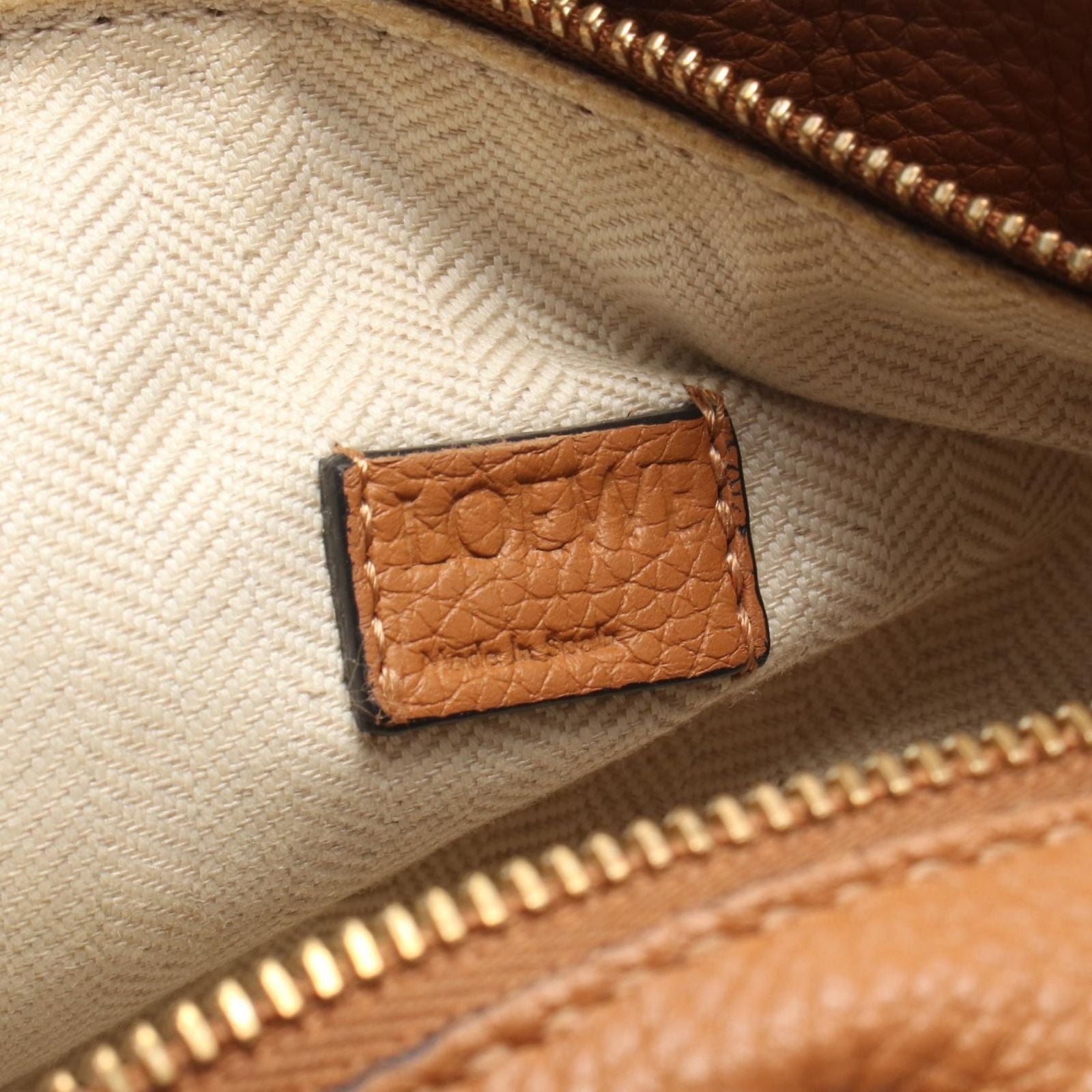 Loewe Puzzle Edge Mini 2-Way Brown Leather Bag — view 4