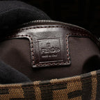 Fendi Zucca Mamma Bucket Brown Black Canvas Leather Handbag — view 4