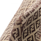 Fendi Tote Bag Zucchino Beige Brown Canvas Leather — view 8