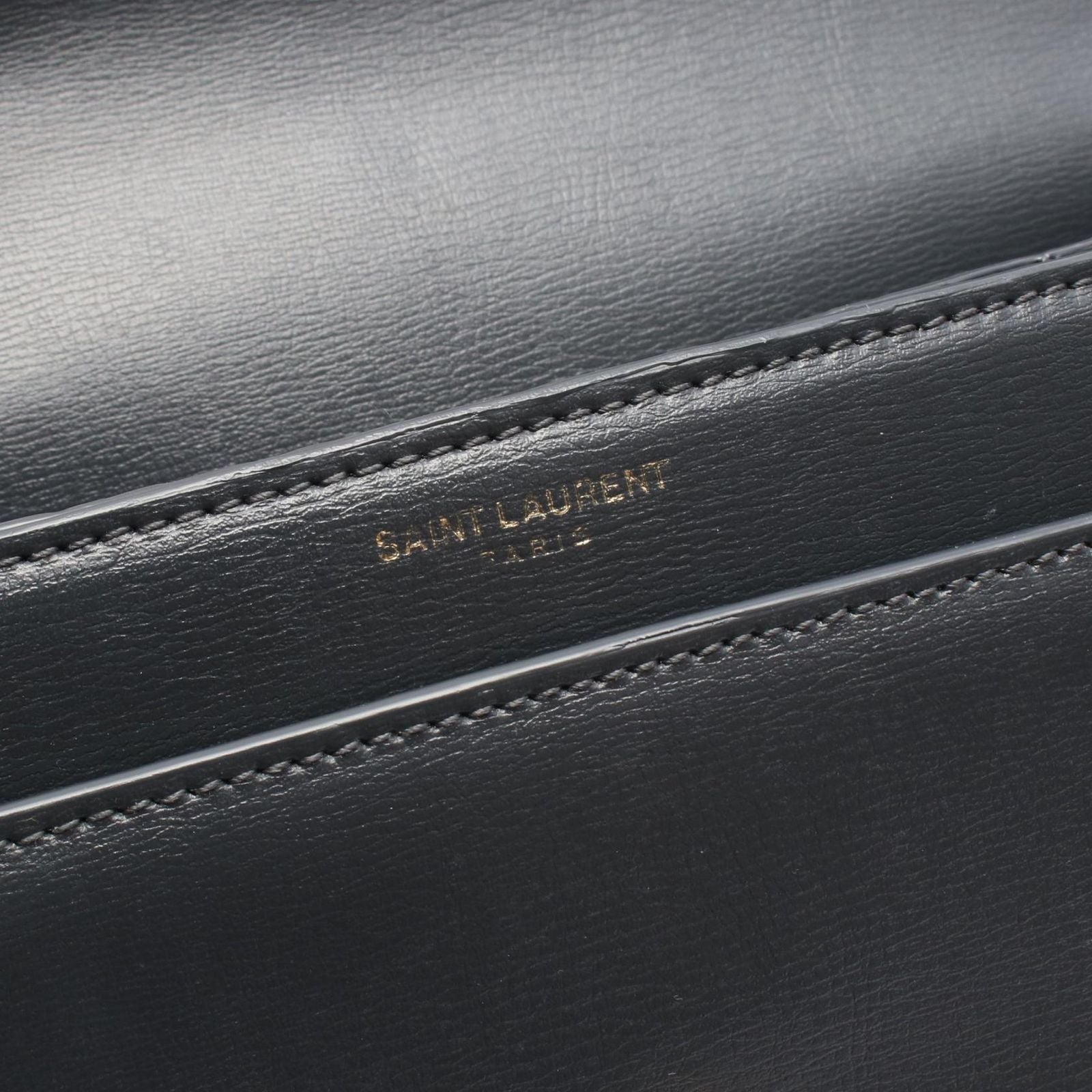Saint Laurent Paris Shoulder Bag Sunset Dark Gray Leather — view 7