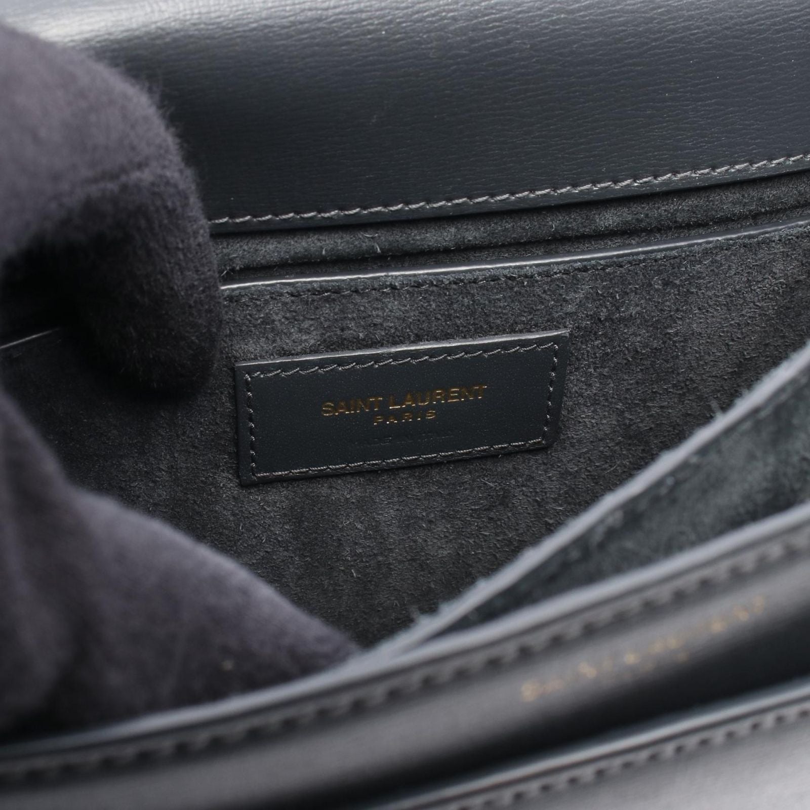 Saint Laurent Paris Shoulder Bag Sunset Dark Gray Leather — view 4