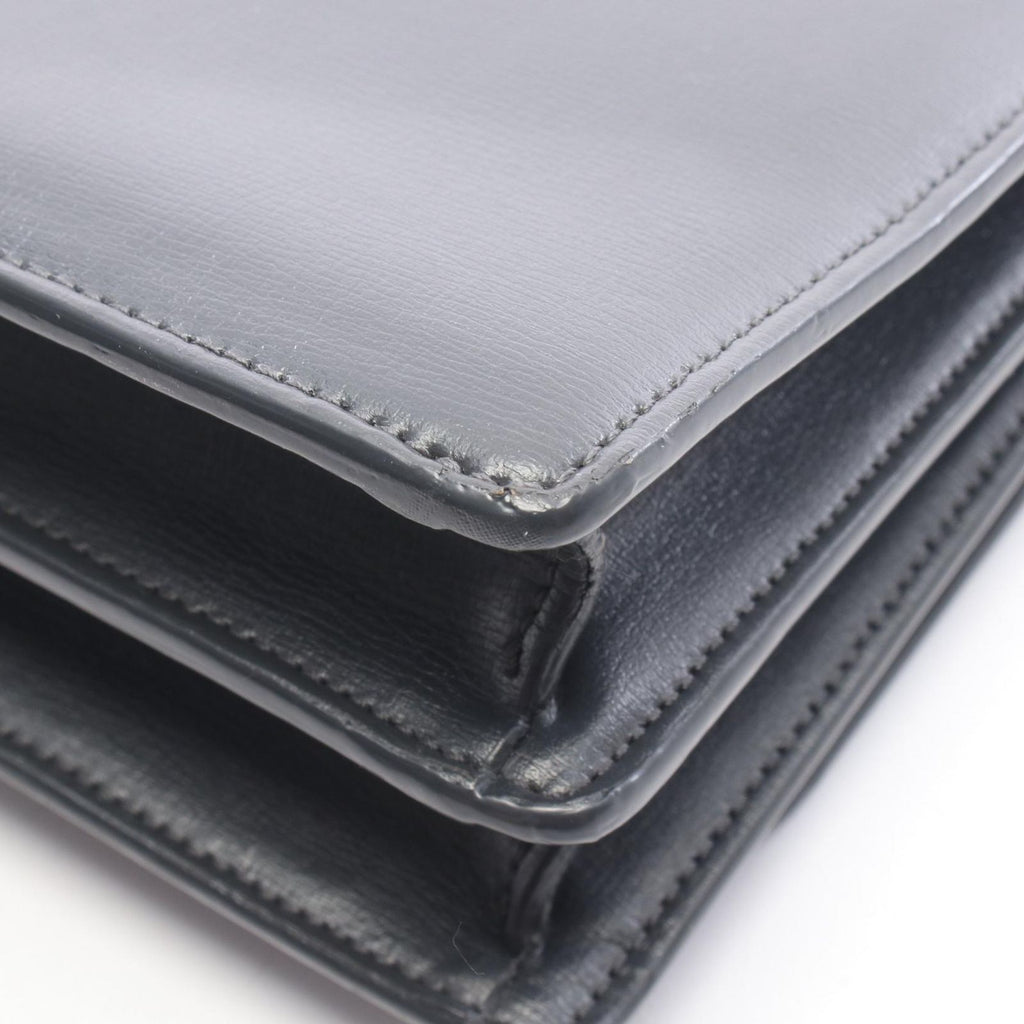 Saint Laurent Paris Shoulder Bag Sunset Dark Gray Leather — view 8