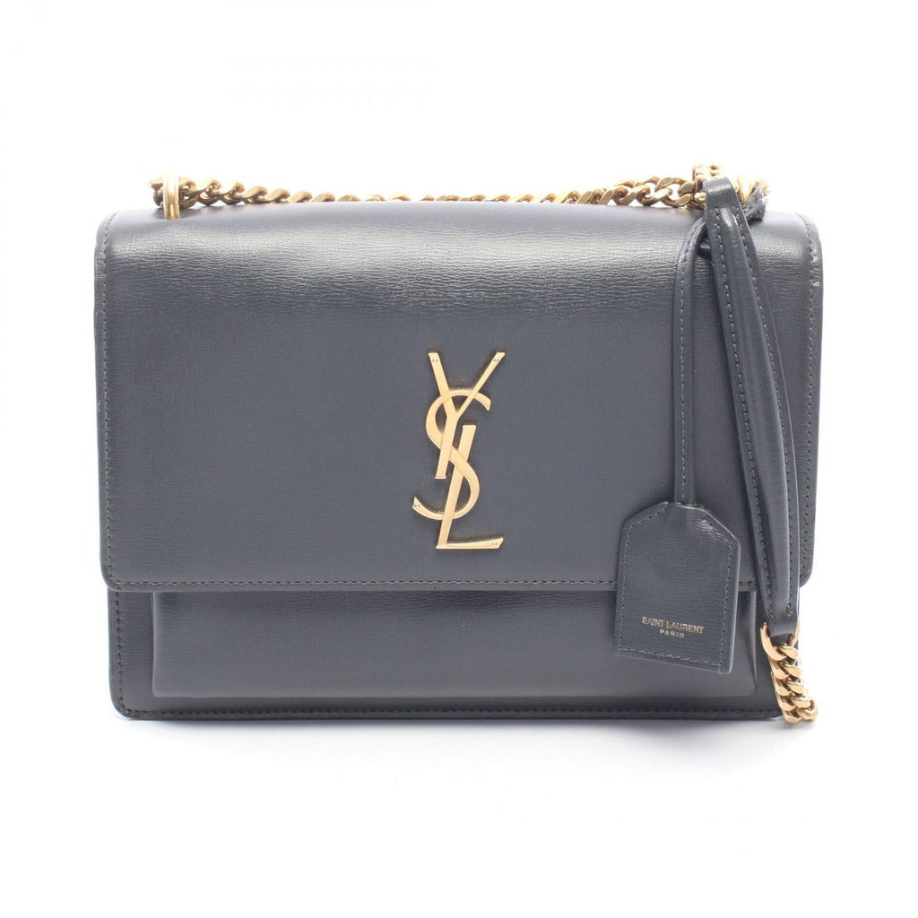 Saint Laurent Paris Shoulder Bag Sunset Dark Gray Leather