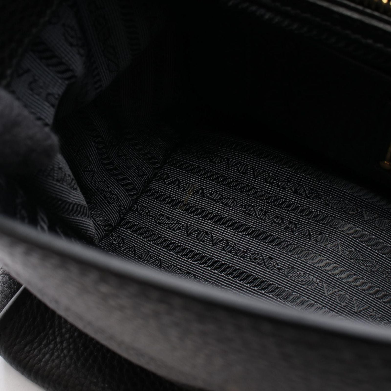 Prada Vitello Daino 2-Way Black Leather Handbag — view 5