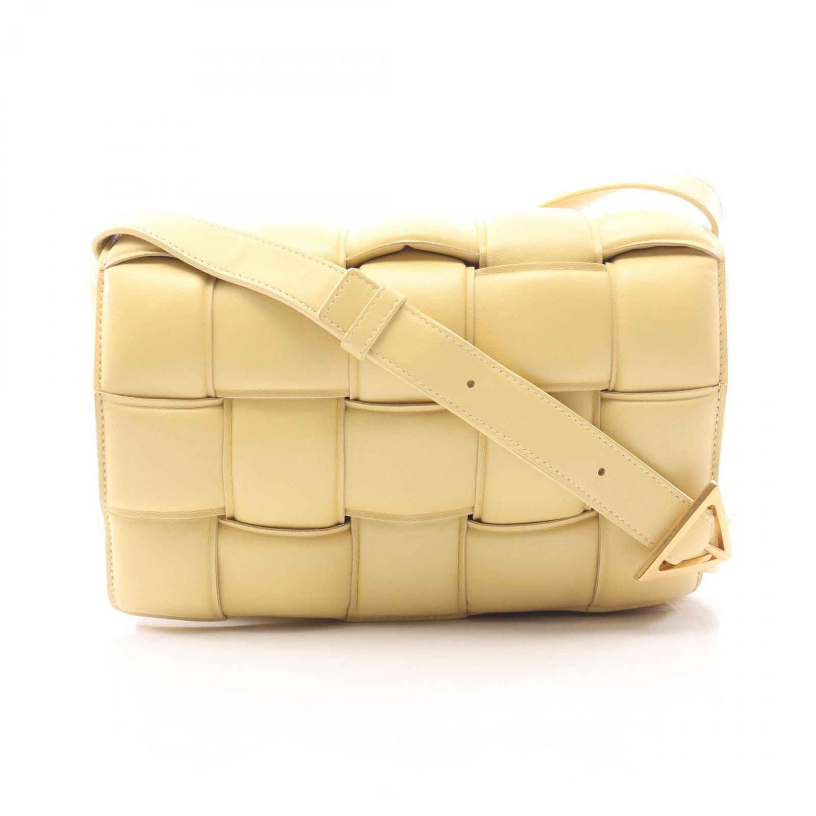 Bottega Veneta Shoulder Bag Padded Cassette Yellow Leather