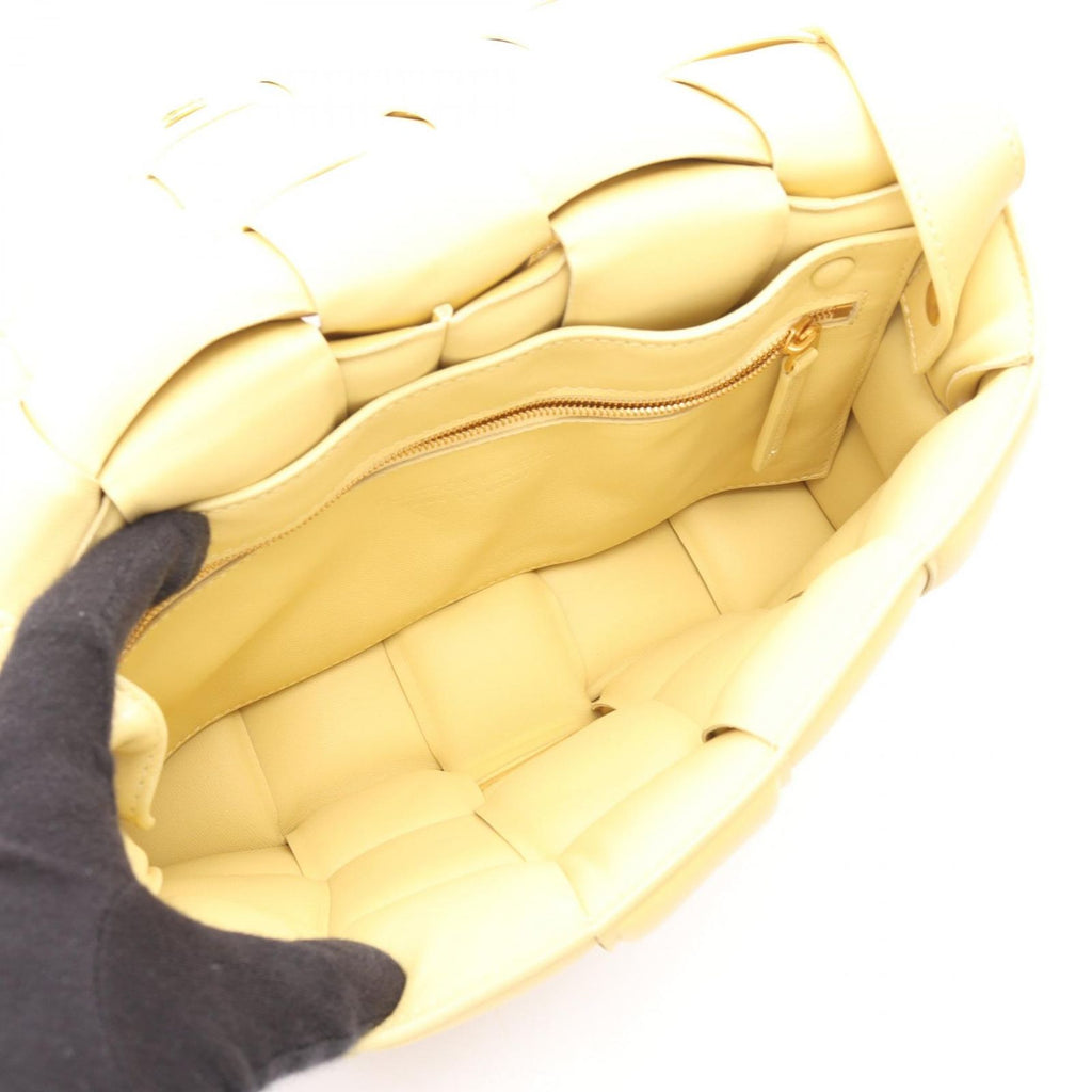 Bottega Veneta Shoulder Bag Padded Cassette Yellow Leather — view 3