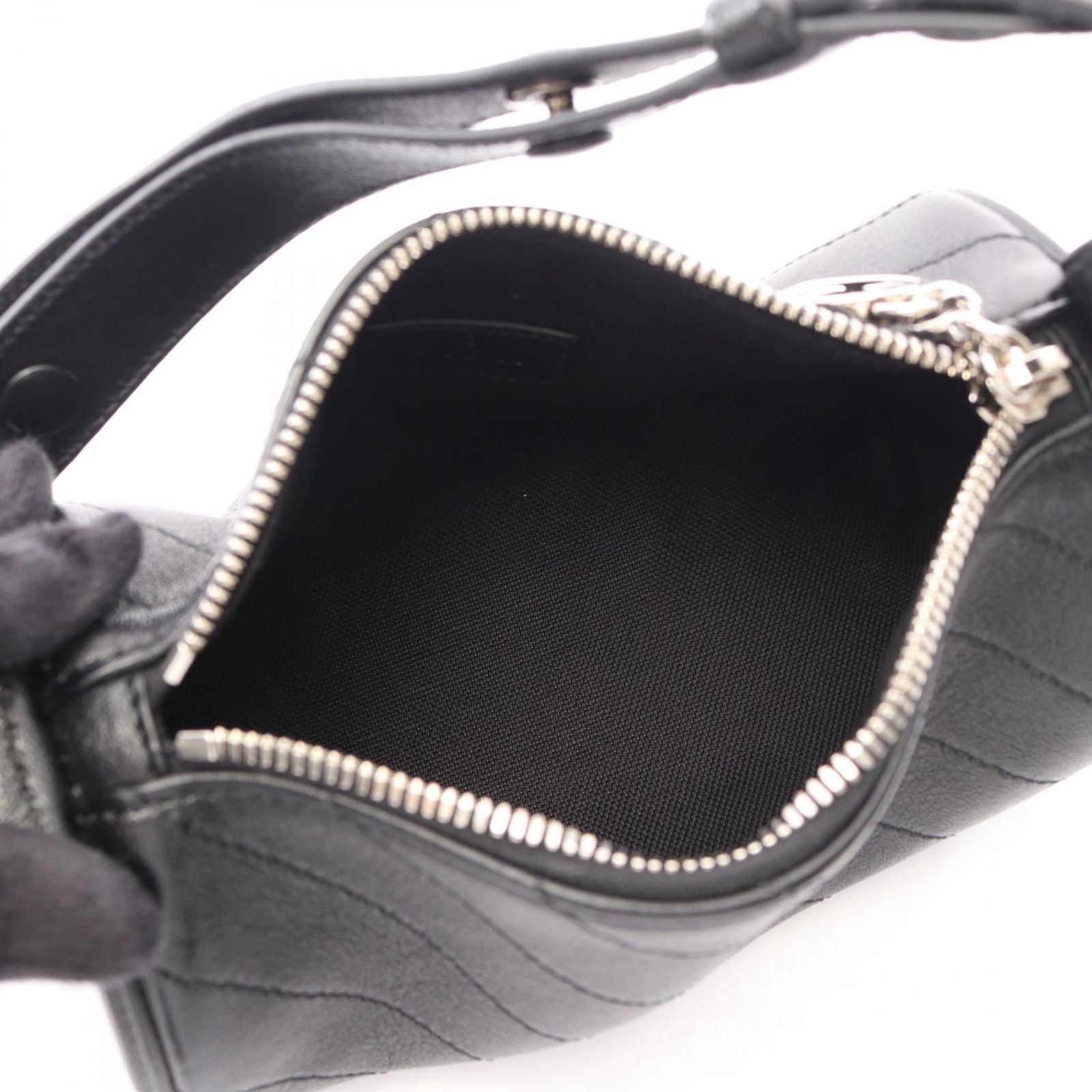 Gucci Shoulder Bag Blondie Black Leather Di Mini — view 3