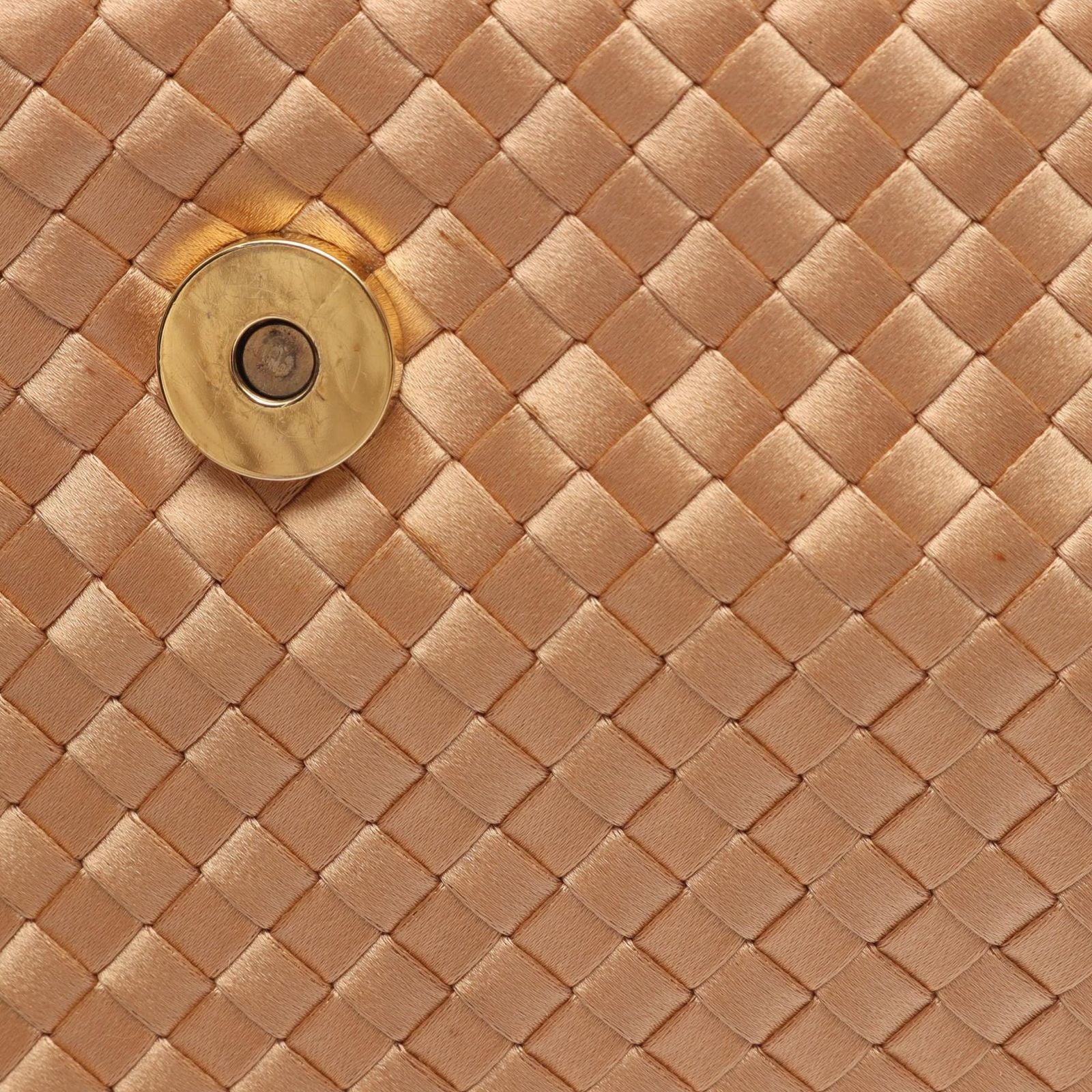 Bottega Veneta Shoulder Bag Intrecciato Pink Gold Fabric — view 8