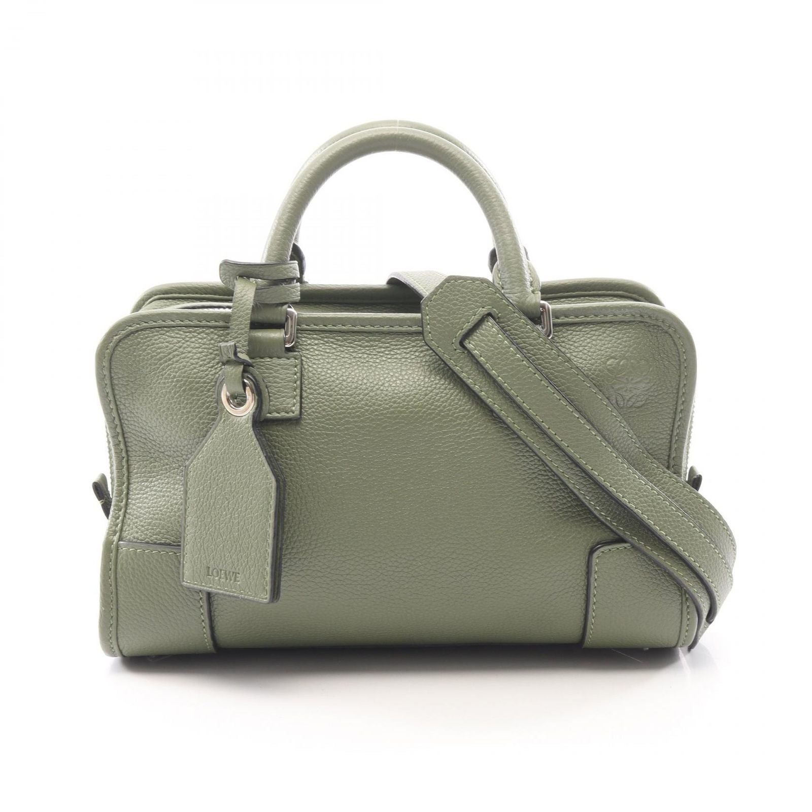 Loewe Amazona 23 2-Way Green Leather Handbag