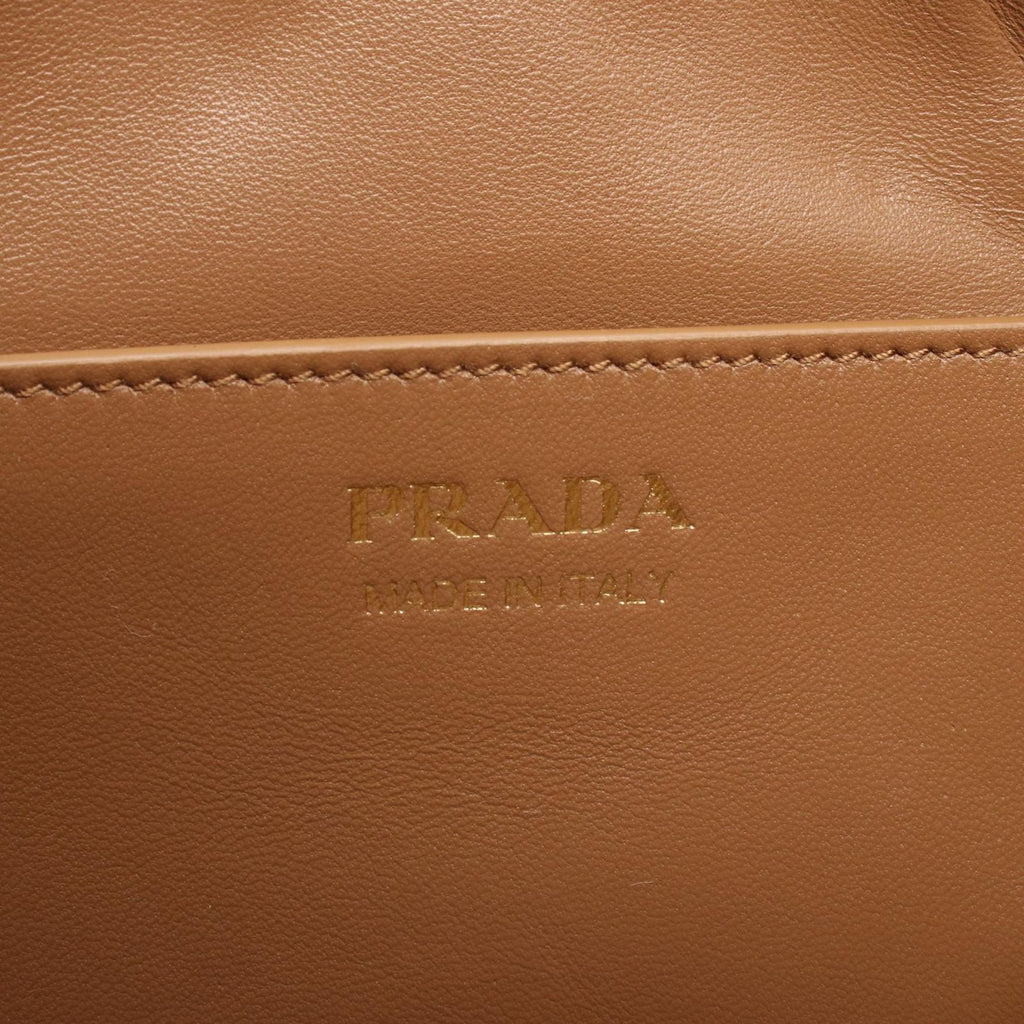 Prada Shoulder Bag Demi Lune Large Beige Leather — view 4