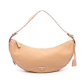 Prada Shoulder Bag Demi Lune Large Beige Leather