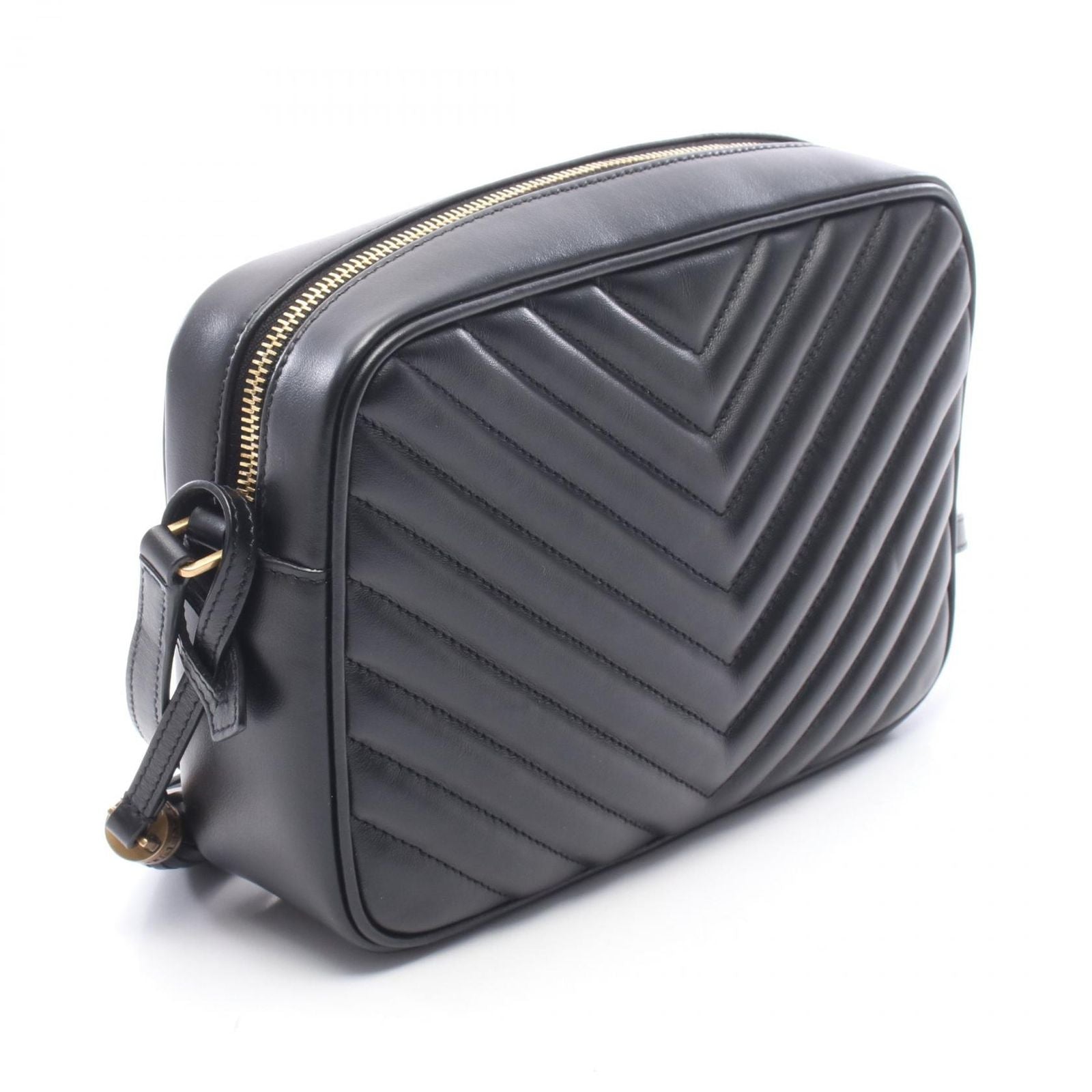 Saint Laurent Paris Shoulder Bag Lou Black Leather — view 2