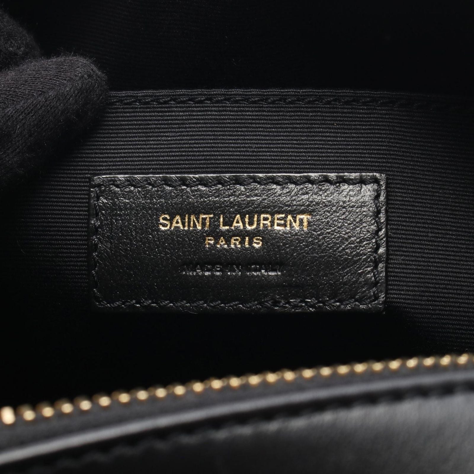 Saint Laurent Paris Shoulder Bag Lou Black Leather — view 4