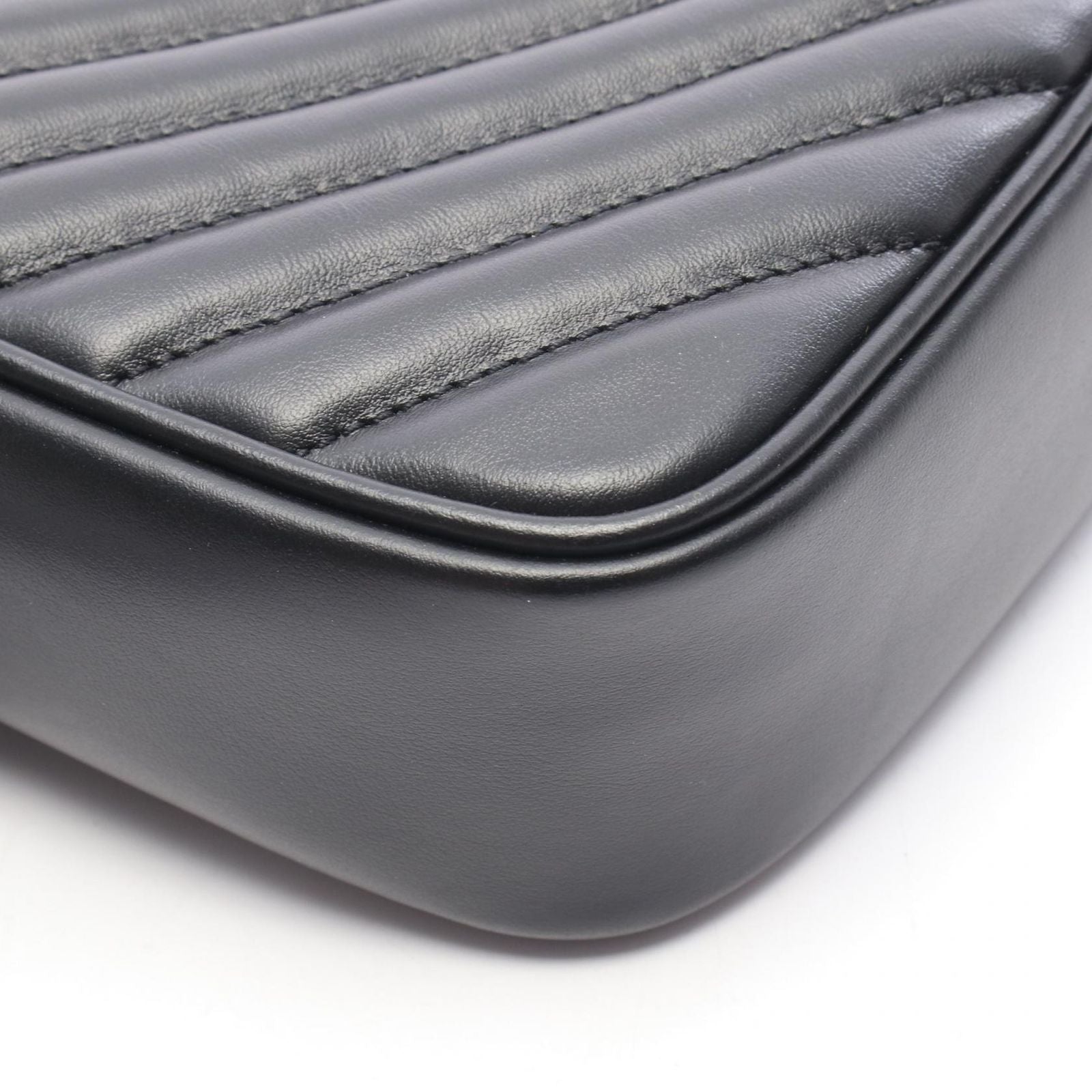 Saint Laurent Paris Shoulder Bag Lou Black Leather — view 6