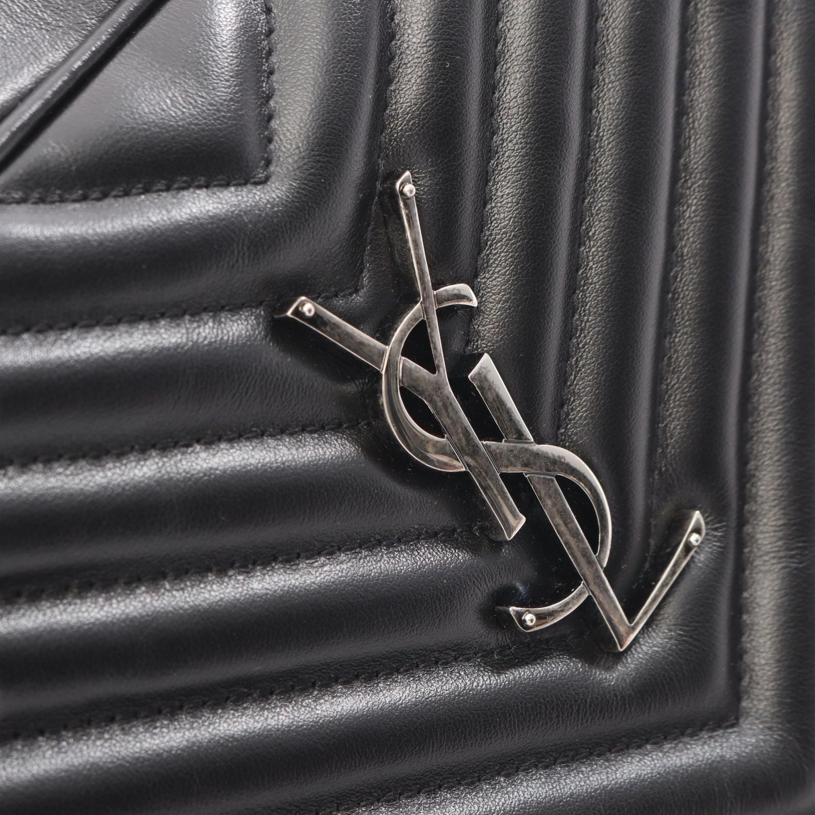 Saint Laurent Paris Shoulder Bag Lou Black Leather — view 6