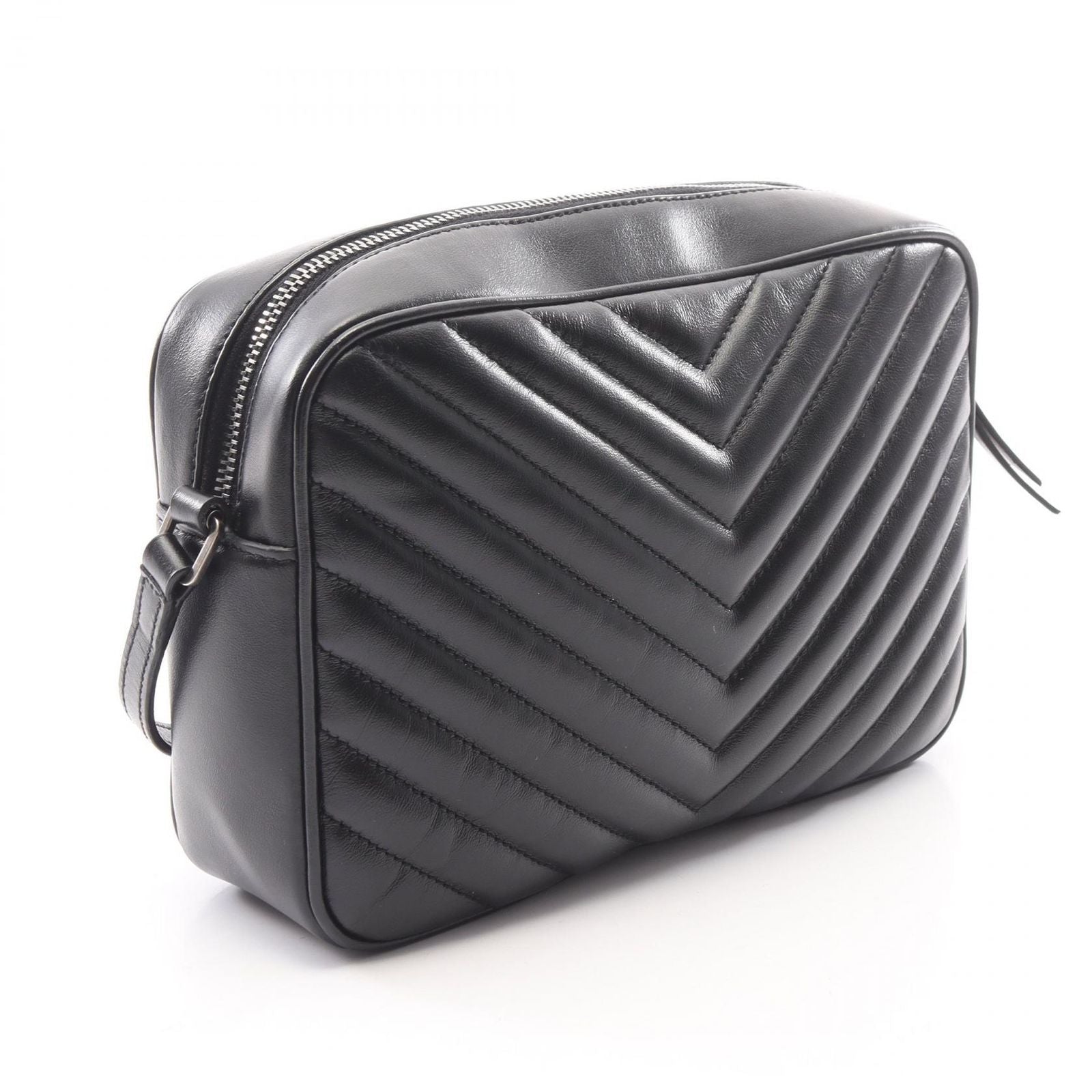 Saint Laurent Paris Shoulder Bag Lou Black Leather — view 2