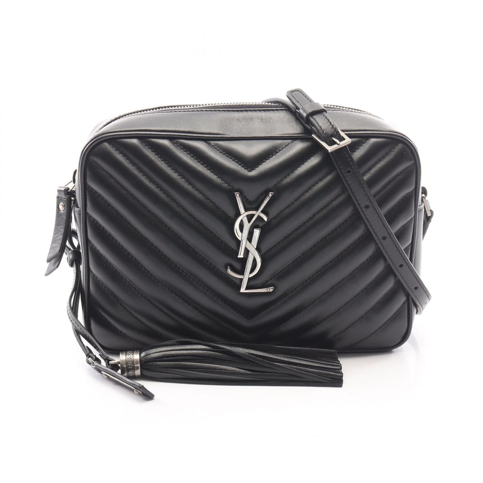 Saint Laurent Paris Shoulder Bag Lou Black Leather