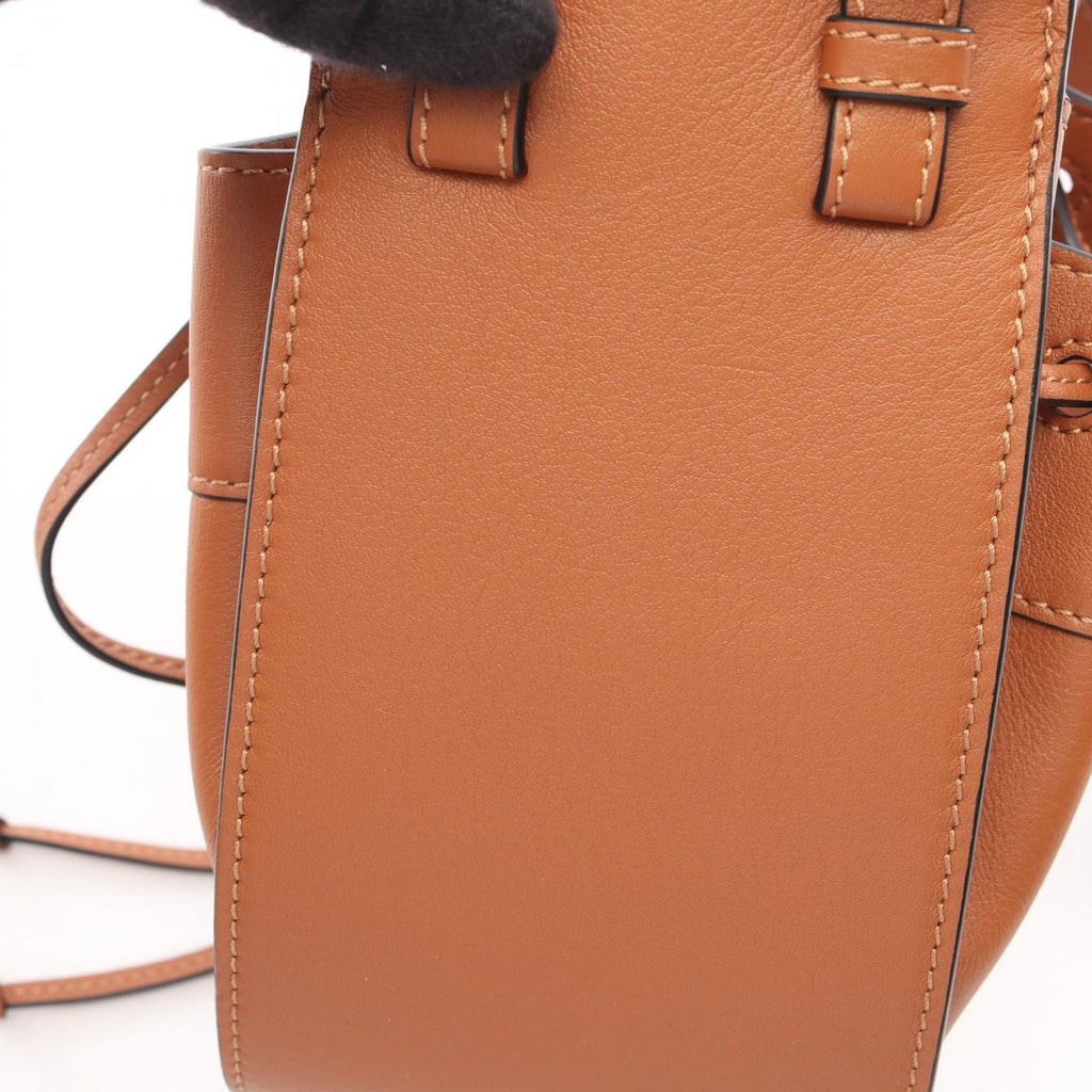 Loewe Handbag Hammock Drawstring Bag Mini 2-Way Brown Leather — view 7