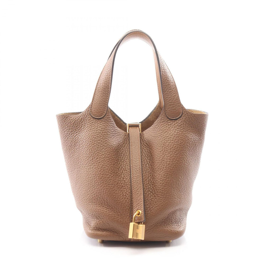 Hermes Picotin Lock PM Eclat Arzan Biscuit Leather Handbag
