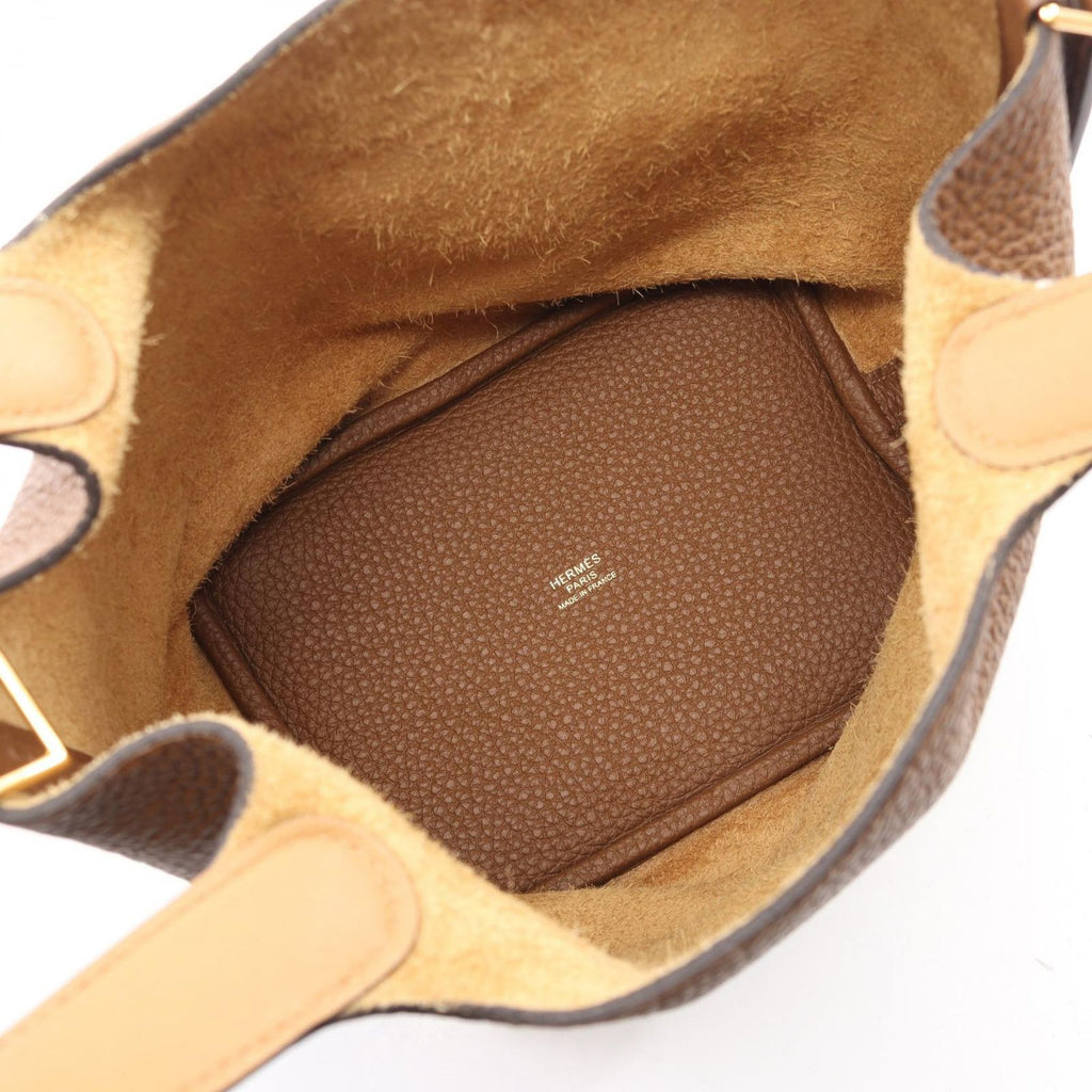 Hermes Picotin Lock PM Eclat Arzan Biscuit Leather Handbag — view 3
