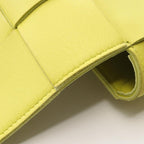 Bottega Veneta Waist Bag Cassette Maxi Intrecciato Yellow Green Leather — view 8