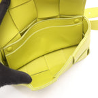 Bottega Veneta Waist Bag Cassette Maxi Intrecciato Yellow Green Leather — view 3