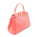 Fendi Mini Peekaboo 2-Way Salmon Pink Leather Handbag — view 2