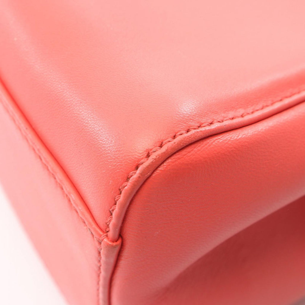 Fendi Mini Peekaboo 2-Way Salmon Pink Leather Handbag — view 6