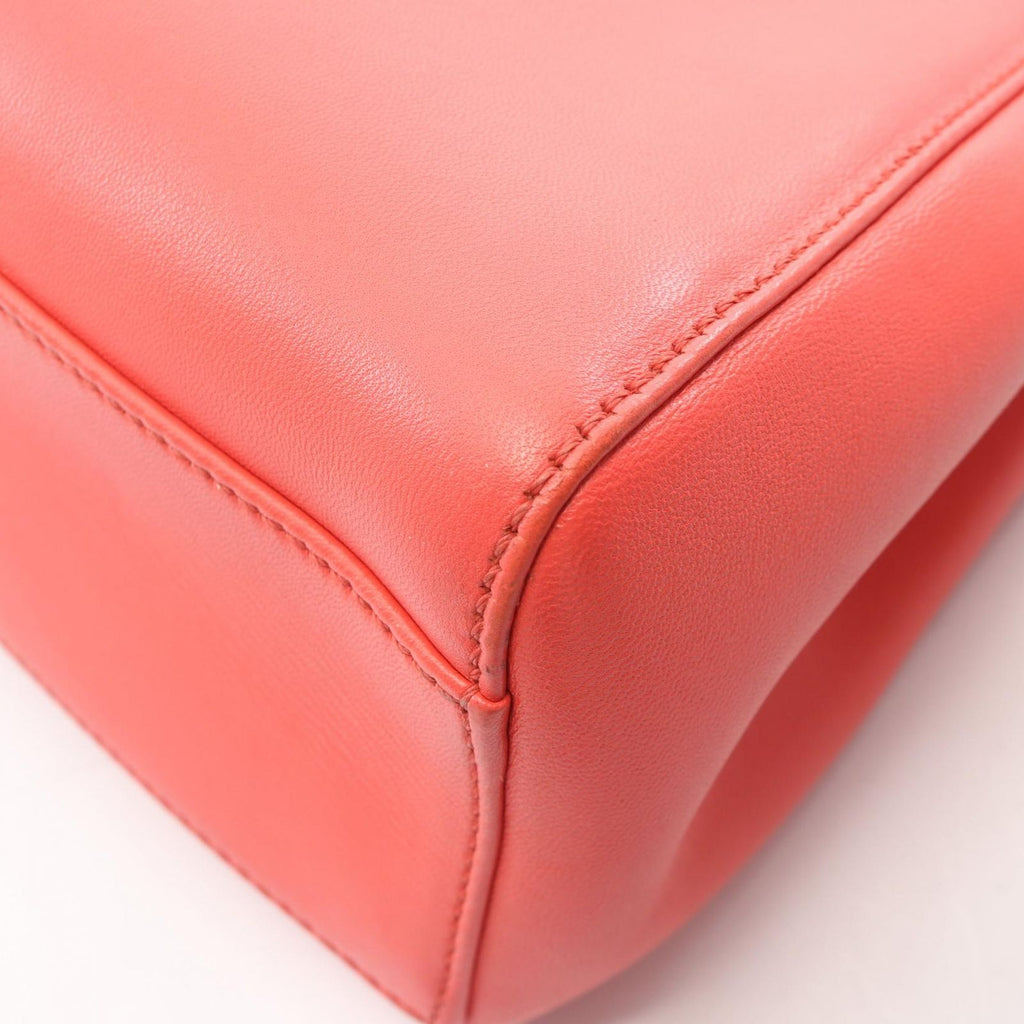 Fendi Mini Peekaboo 2-Way Salmon Pink Leather Handbag — view 8