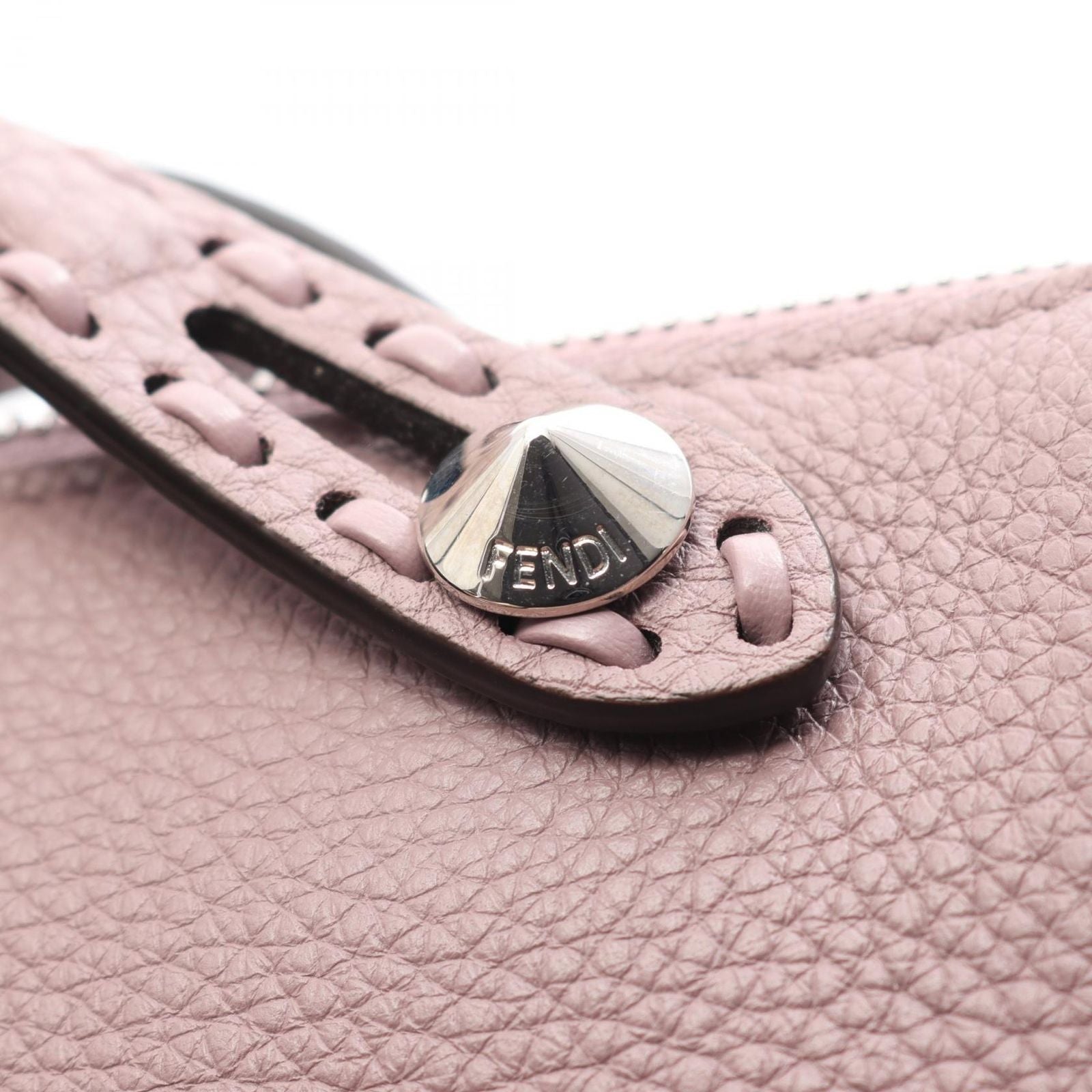 Fendi by the Way Soft Medium Selleria 2-Way Pink Beige Leather Handbag — view 7