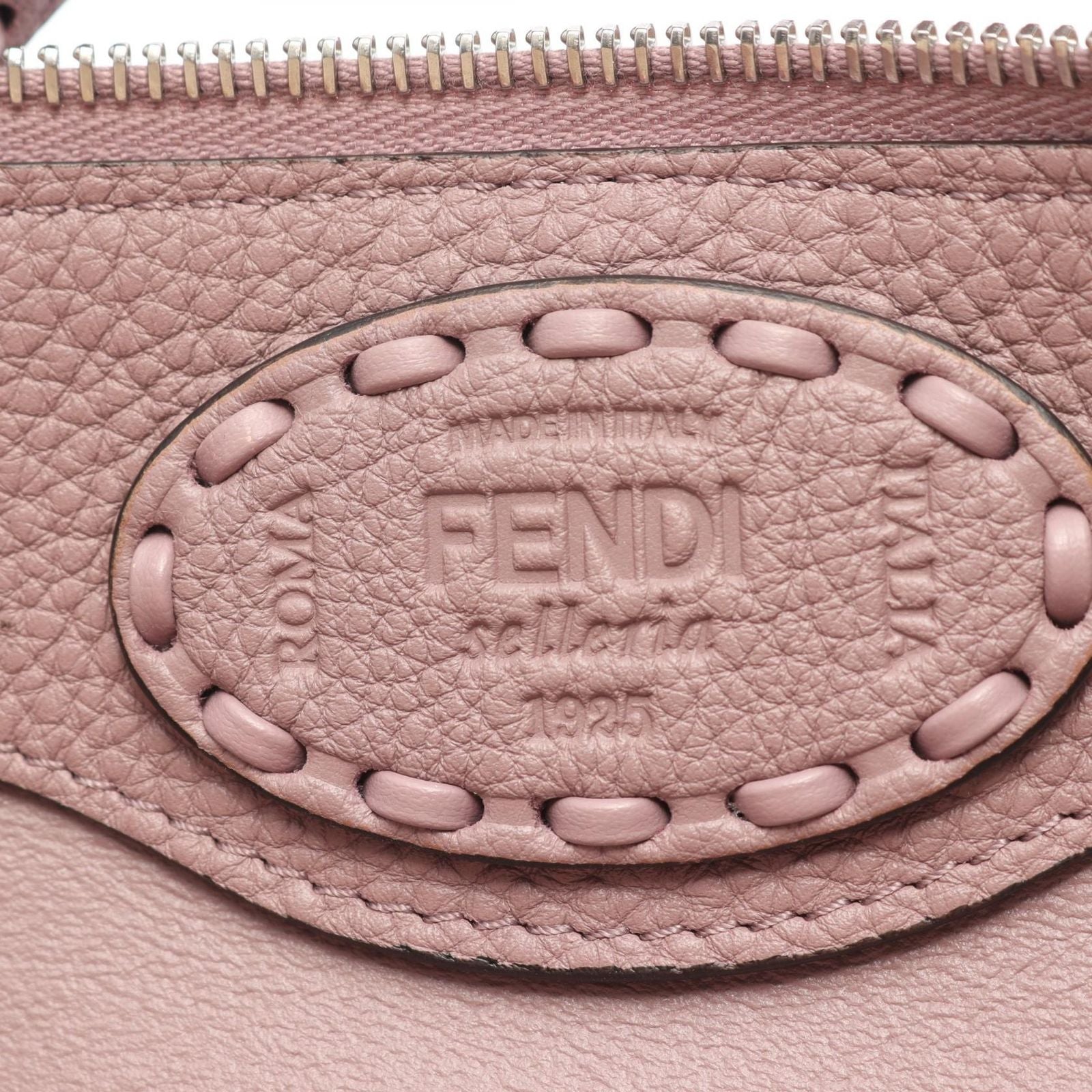 Fendi by the Way Soft Medium Selleria 2-Way Pink Beige Leather Handbag — view 4