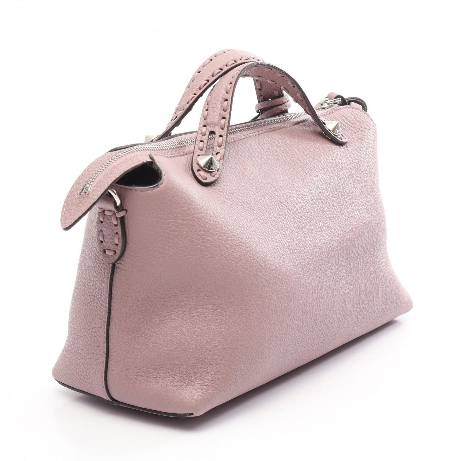 Fendi by the Way Soft Medium Selleria 2-Way Pink Beige Leather Handbag — view 2