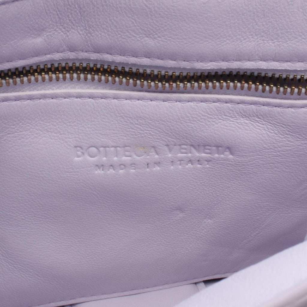 Bottega Veneta Shoulder Bag Padette Cassette Intrecciato Lavender Leather — view 4