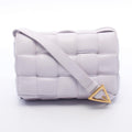Bottega Veneta Shoulder Bag Padette Cassette Intrecciato Lavender Leather