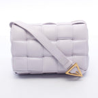Bottega Veneta Shoulder Bag Padette Cassette Intrecciato Lavender Leather
