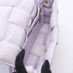 Bottega Veneta Shoulder Bag Padette Cassette Intrecciato Lavender Leather — view 3
