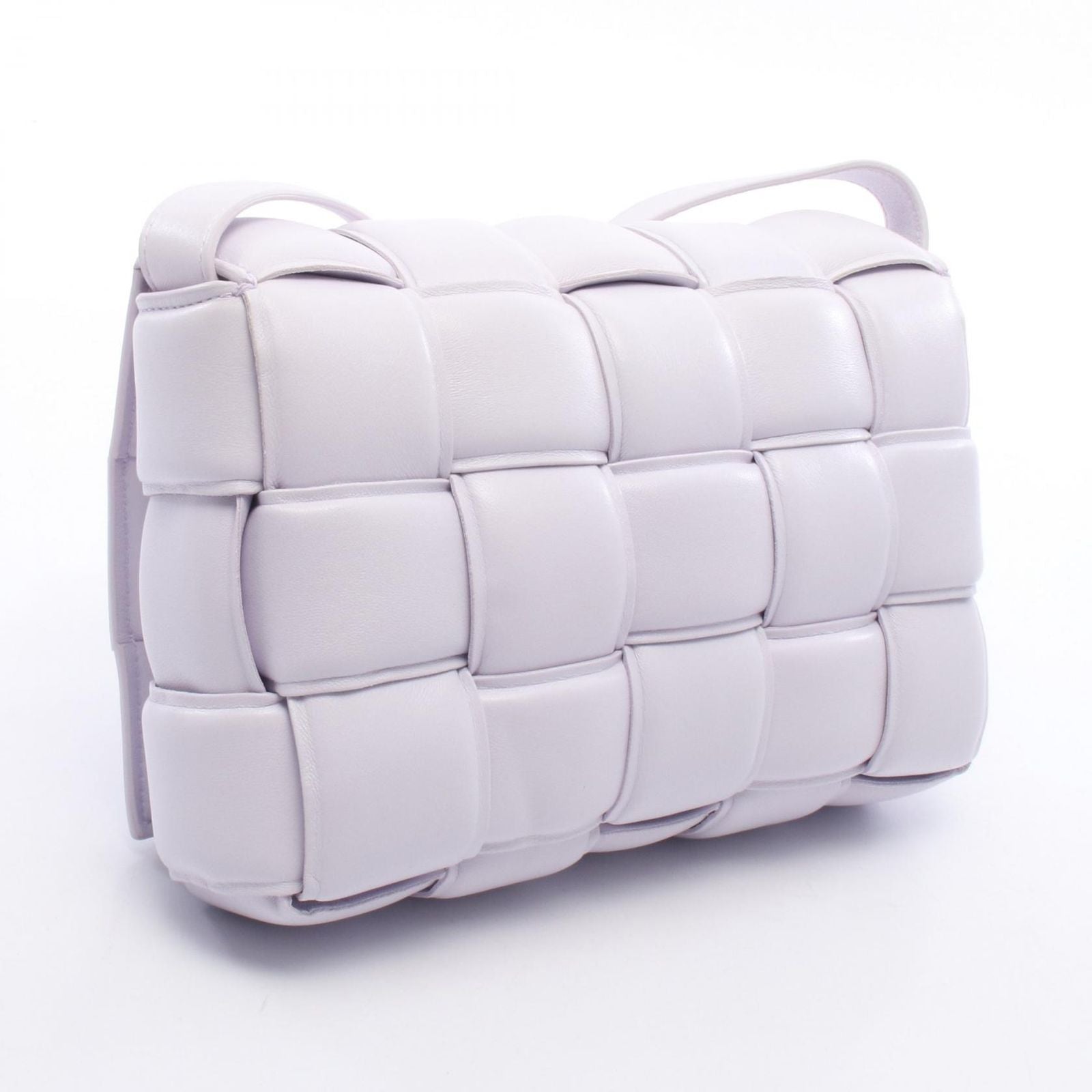 Bottega Veneta Shoulder Bag Padette Cassette Intrecciato Lavender Leather — view 2