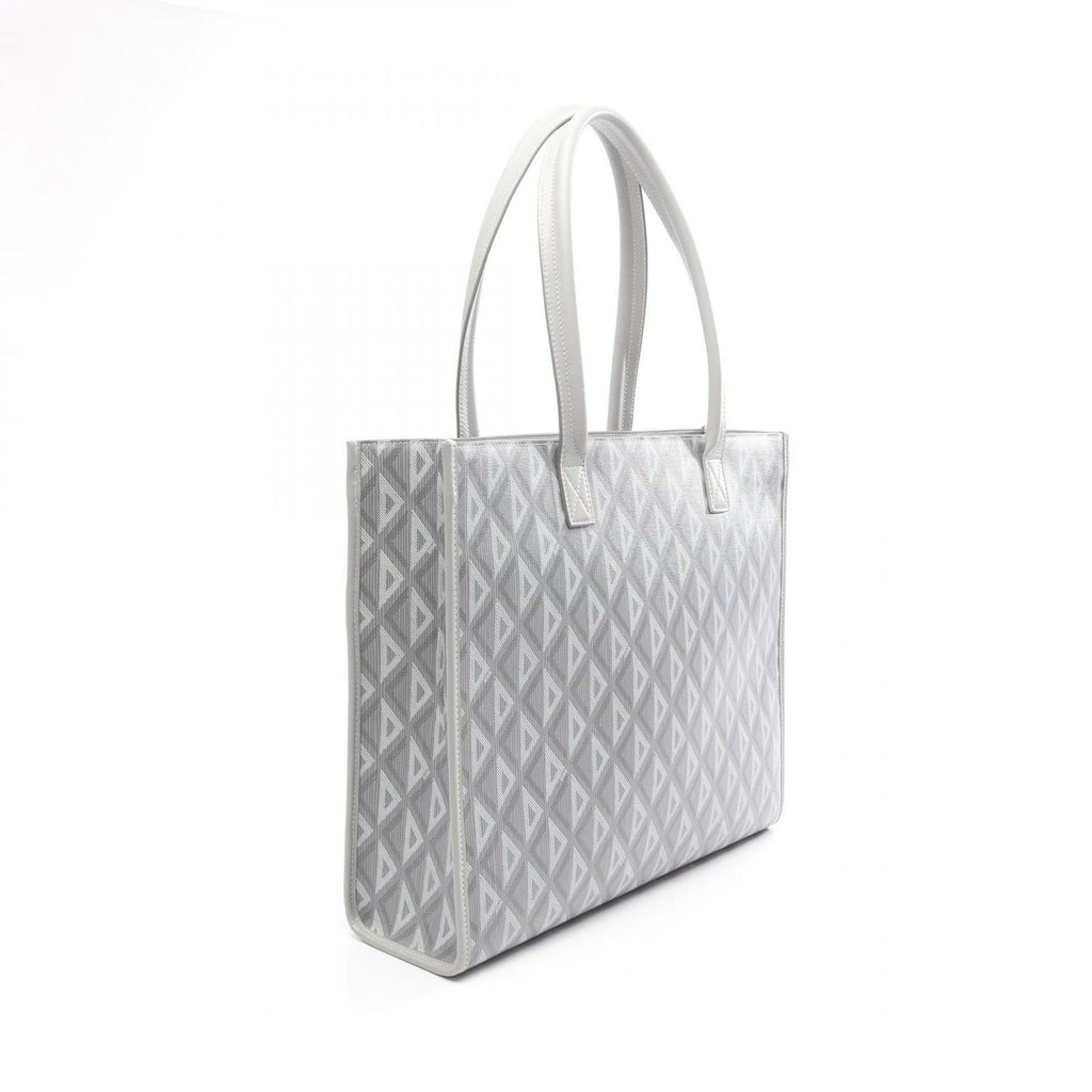 Dior Tote Bag Safari CD Diamond Gray Leather — view 2