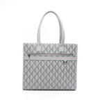Dior Tote Bag Safari CD Diamond Gray Leather