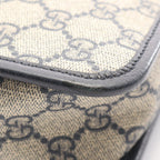 Gucci Shoulder Bag Interlocking GG Supreme Navy Ivory Canvas Leather Retro Mini — view 6