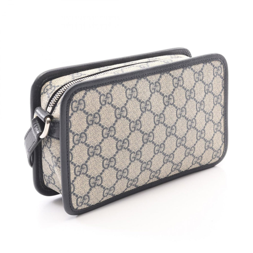 Gucci Shoulder Bag Interlocking GG Supreme Navy Ivory Canvas Leather Retro Mini — view 2