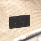 Gucci Shoulder Bag Interlocking GG Supreme Navy Ivory Canvas Leather Retro Mini — view 4